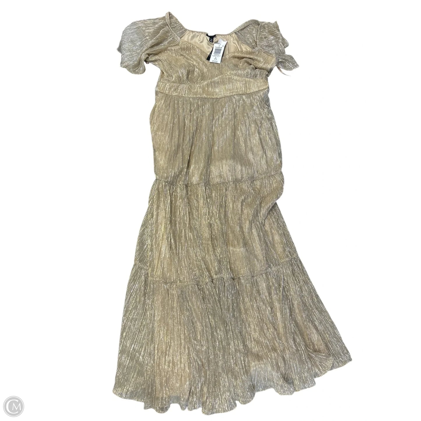 Dress Party Midi By Torrid In Gold, Size: 2x