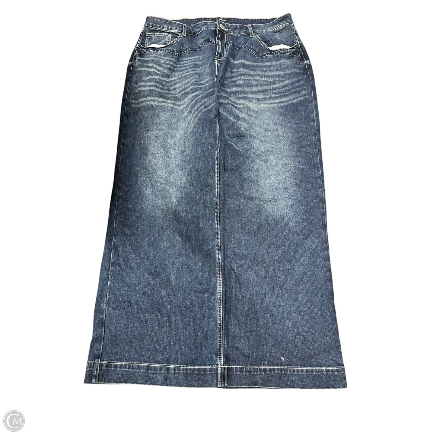 Jeans Wide Leg By Clothes Mentor In Blue Denim, Size: 4x
