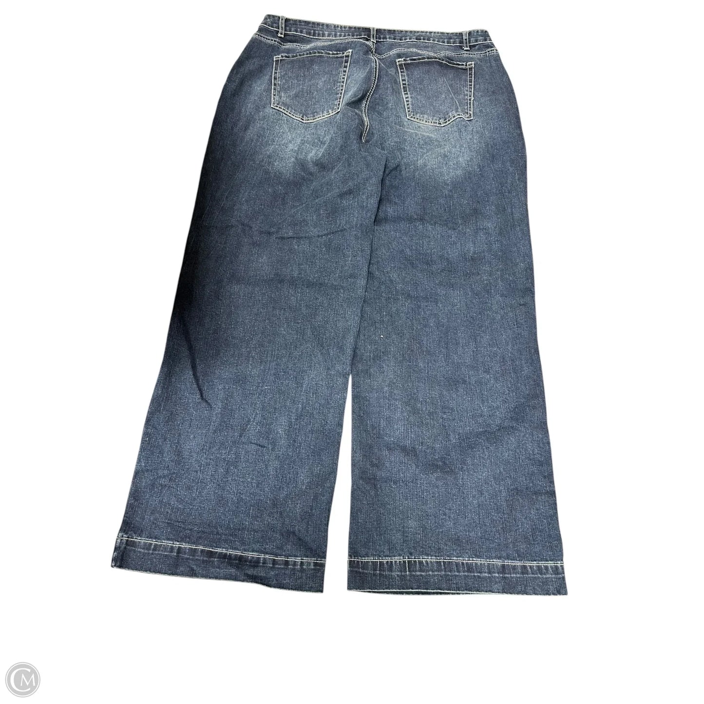 Jeans Wide Leg By Clothes Mentor In Blue Denim, Size: 4x