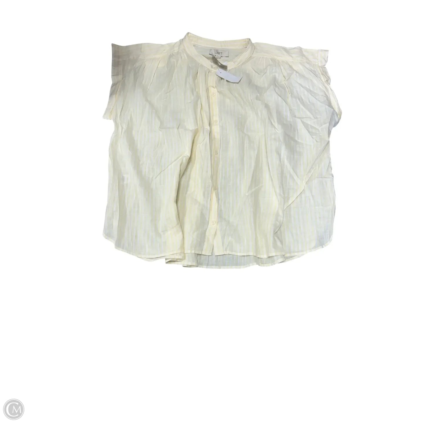 Blouse Short Sleeve By Loft In Yellow, Size: Xxl