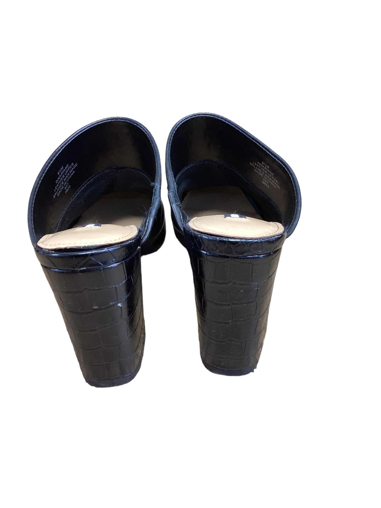 Black Shoes Heels Block Nine West, Size 8.5