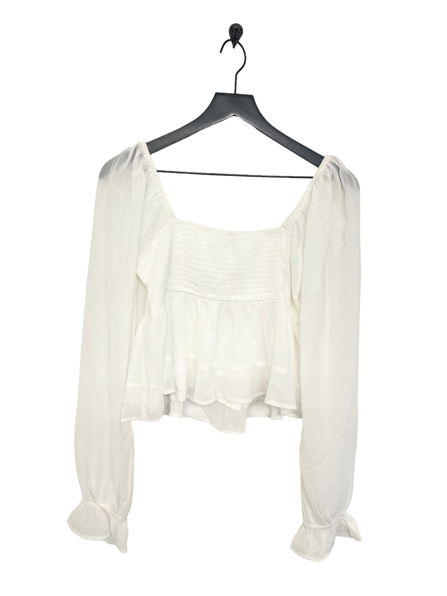 White Top Long Sleeve Abercrombie And Fitch, Size M