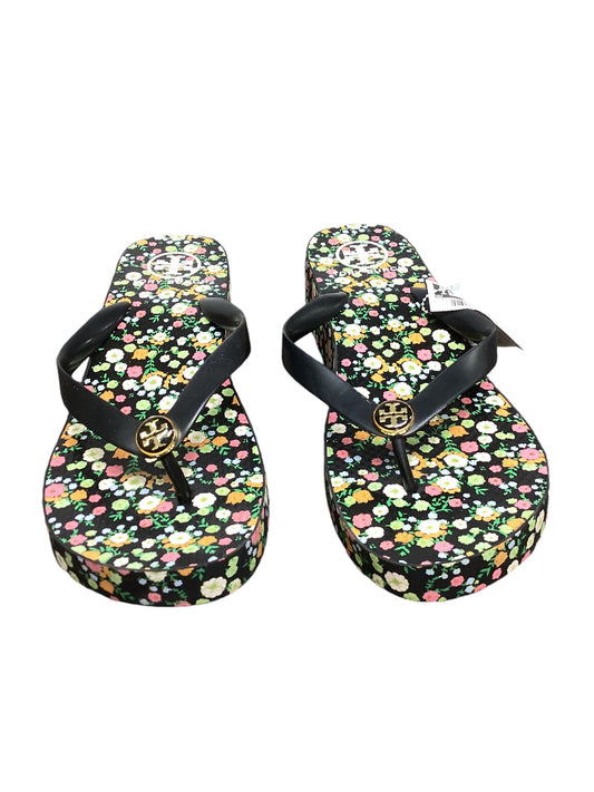 Sandals Flip Flops By Tory Burch In Floral Print, Size: 10.5