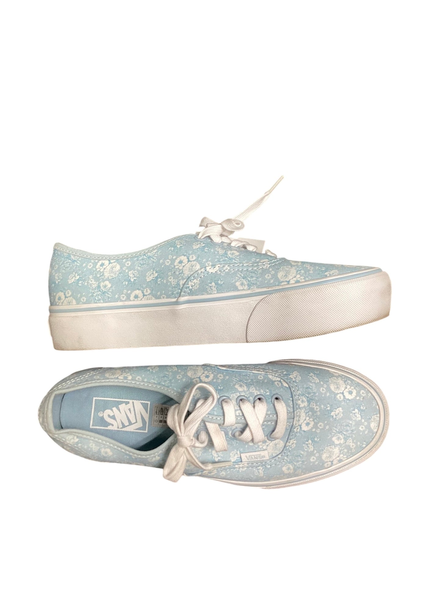 Shoes Sneakers By Vans In Blue & White, Size: 9.5