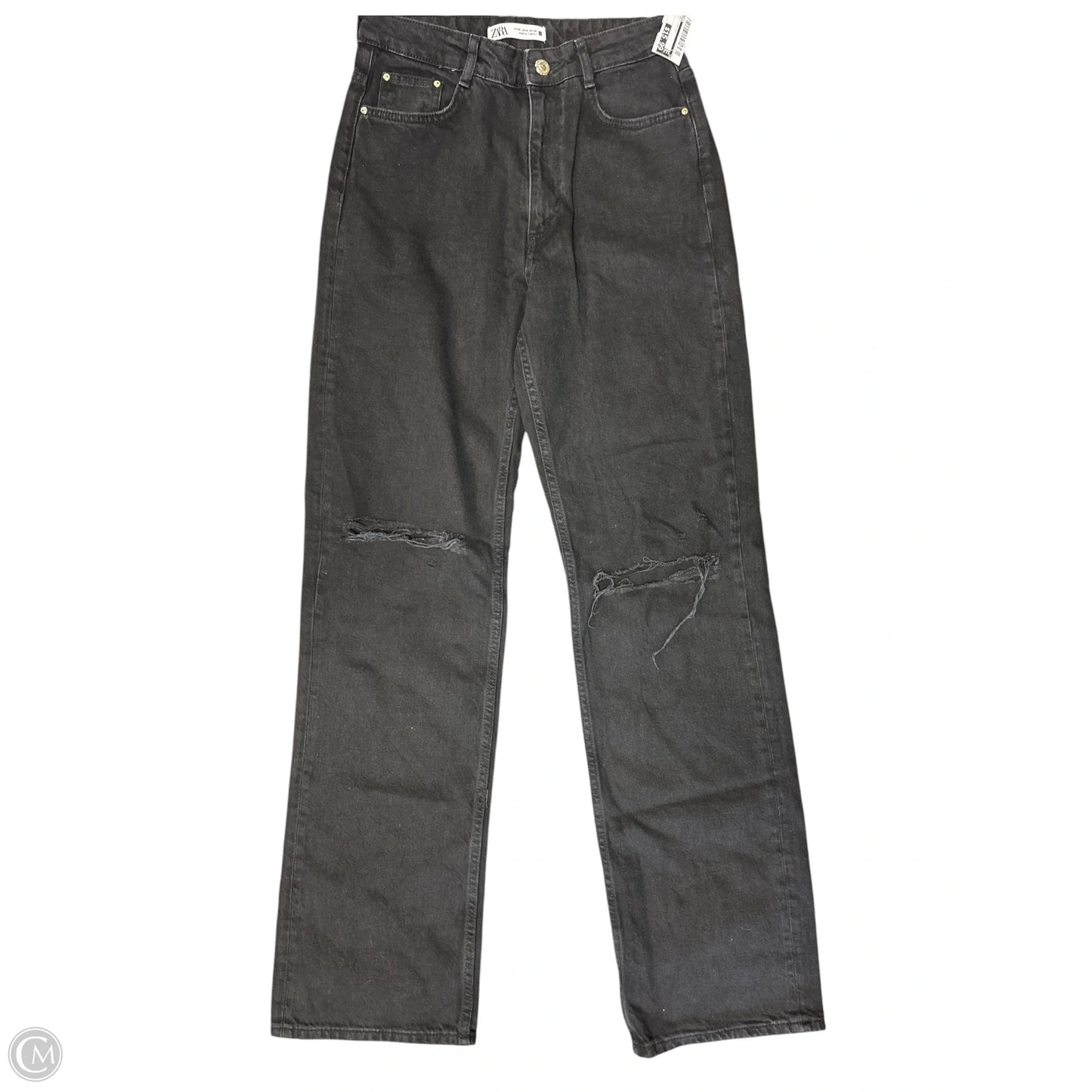 Jeans Straight By Zara In Black, Size: 6