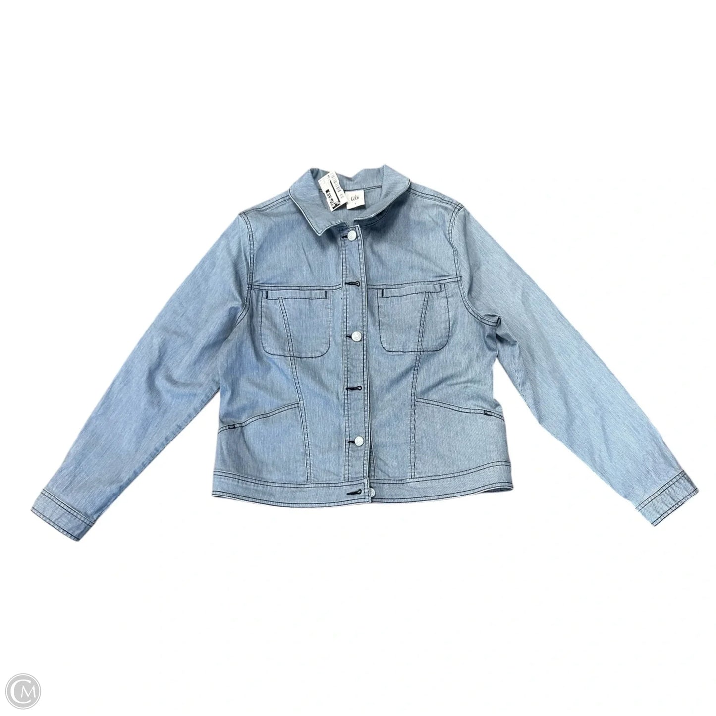 Jacket Denim By Cabi In Blue Denim, Size: L