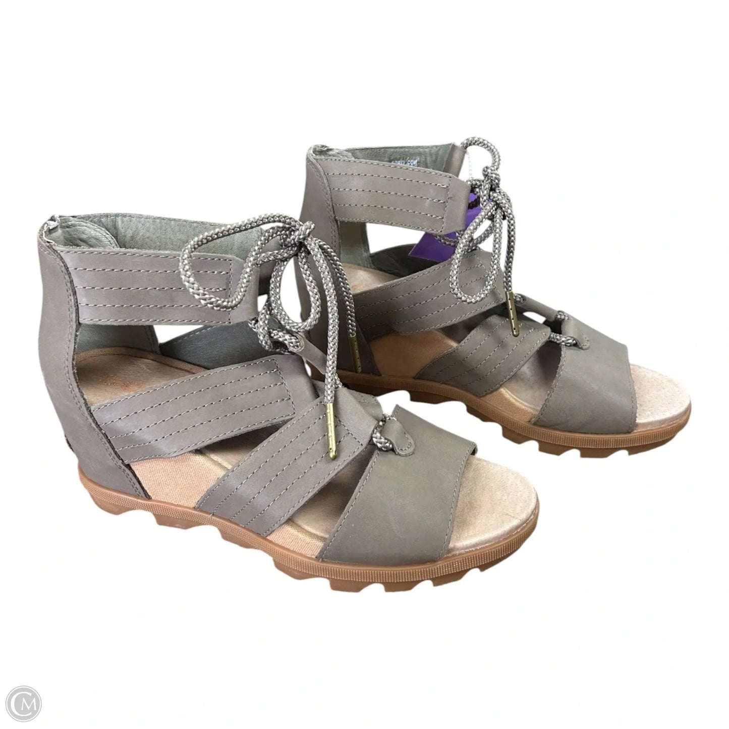 Sandals Heels Wedge By Sorel In Green, Size: 9.5