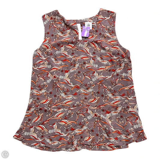 Top Sleeveless By Cabi In Purple & Red, Size: M