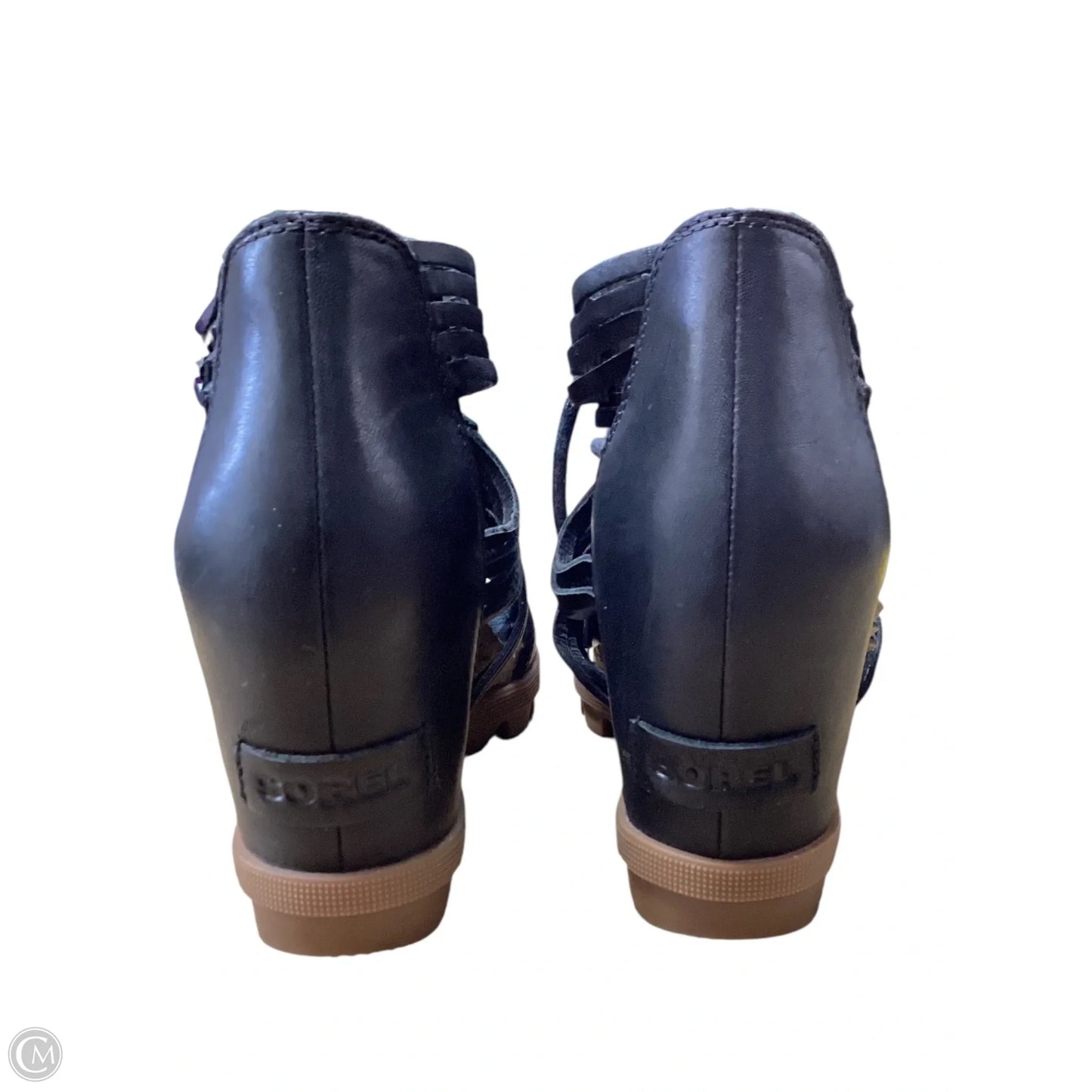 Sandals Heels Wedge By Sorel In Black, Size: 7
