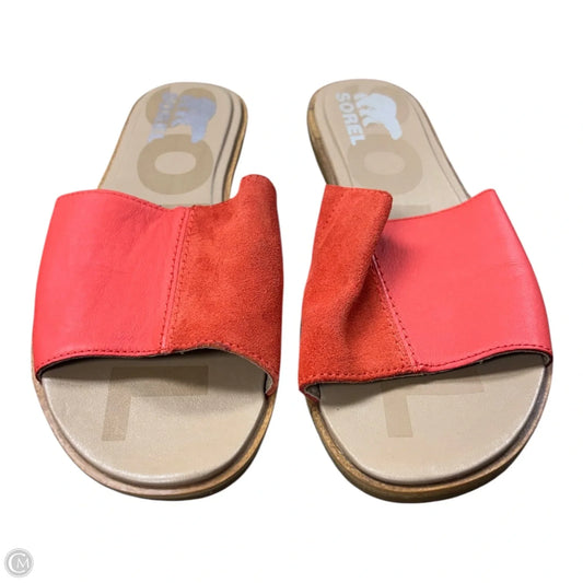 Sandals Flats By Sorel In Orange, Size: 8.5