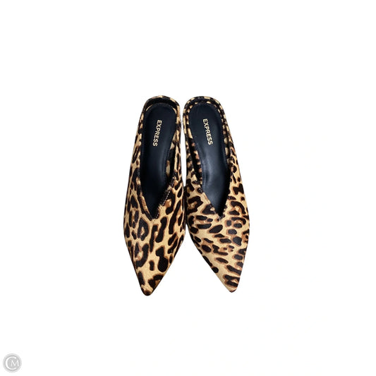 Shoes Heels Kitten By Express In Leopard Print, Size: 7.5