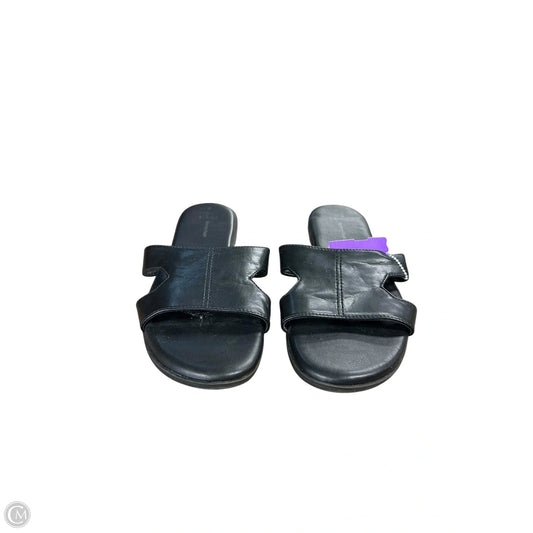 Sandals Flats By Time And Tru In Black, Size: 8
