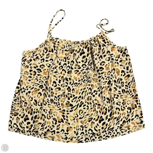 Top Sleeveless By Cabi In Animal Print, Size: L