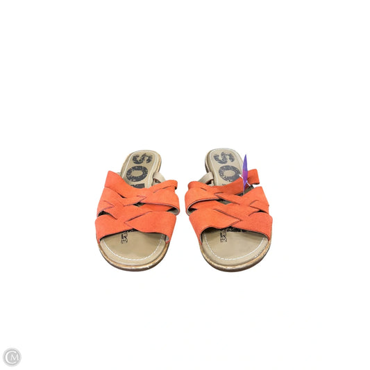 Sandals Flats By Sorel In Orange, Size: 8