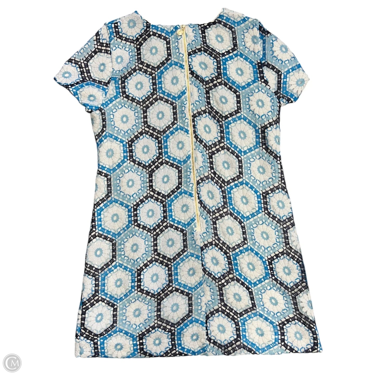 Dress Designer By Lilly Pulitzer In Blue & White, Size: 12