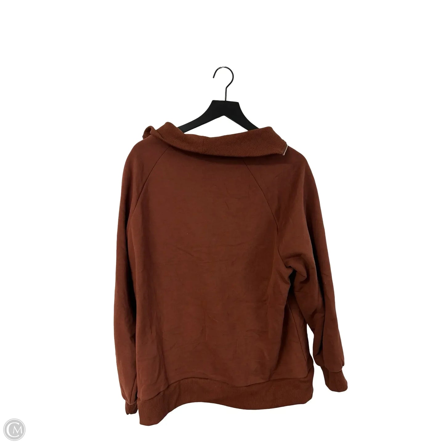 Sweatshirt Collar By Zesica In Brown, Size: M