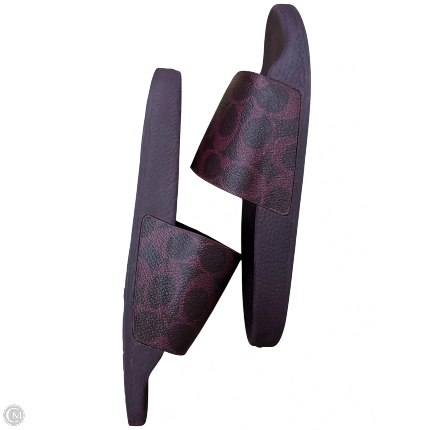 Sandals Designer By Coach In Maroon, Size: 7