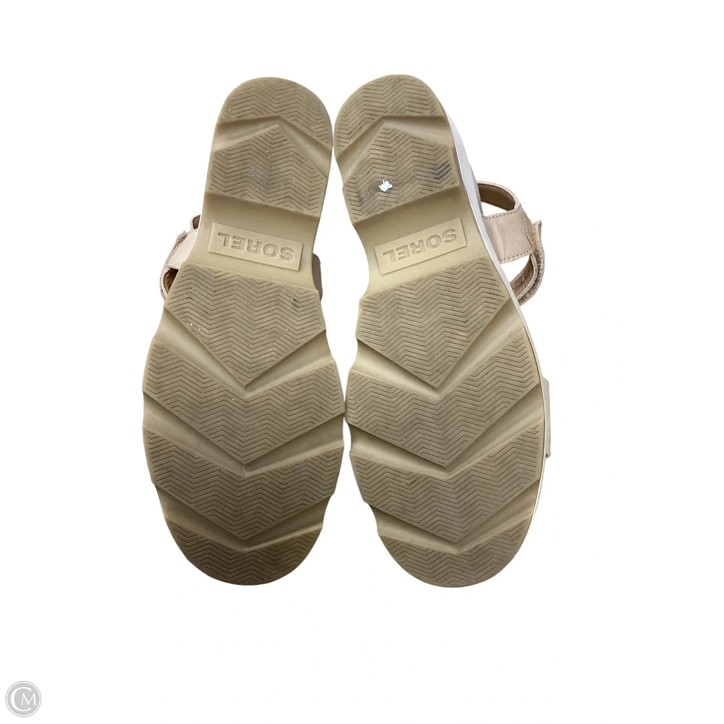 Sandals Heels Wedge By Sorel In Tan, Size: 6.5
