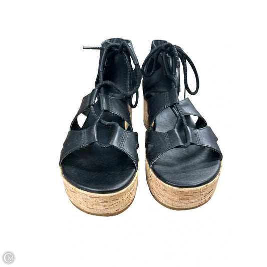 Sandals Heels Platform By Sorel In Black, Size: 9