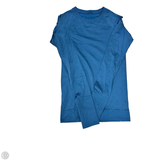 Athletic Top Long Sleeve Crewneck By Lululemon In Blue, Size: 8