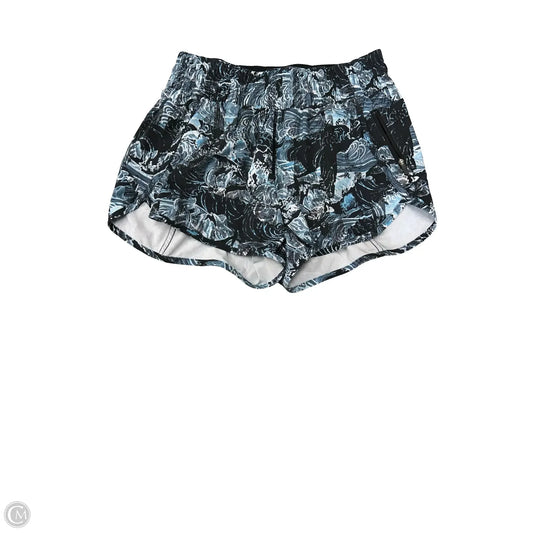 Athletic Shorts By Lululemon In Black & Blue, Size: 8