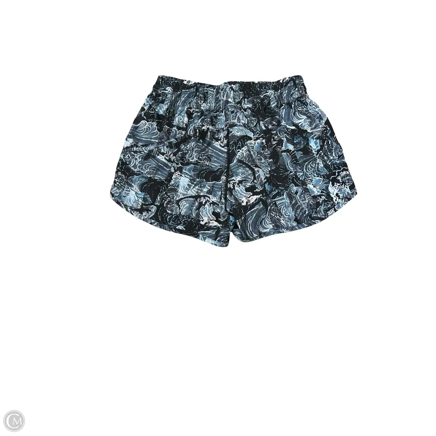 Athletic Shorts By Lululemon In Black & Blue, Size: 8