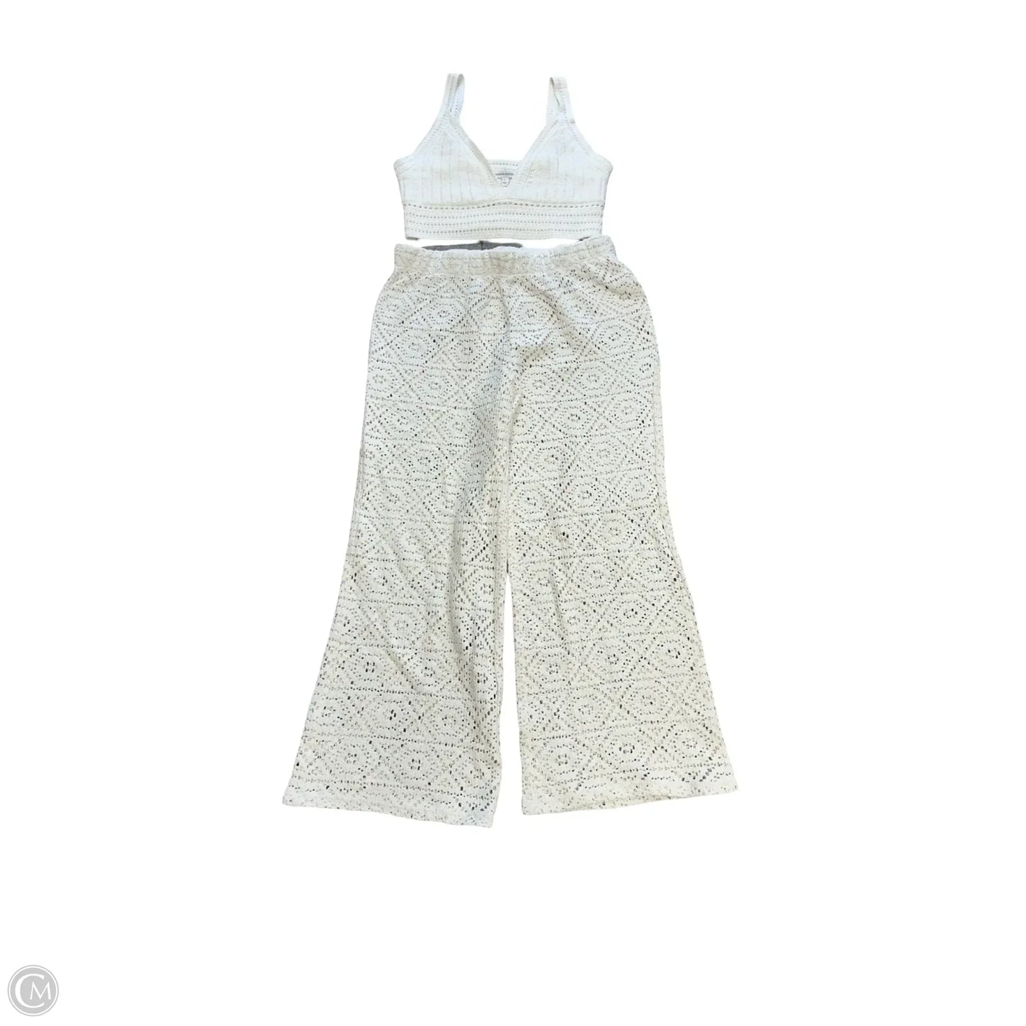Pants Set 2pc By Banana Republic In Cream, Size: L