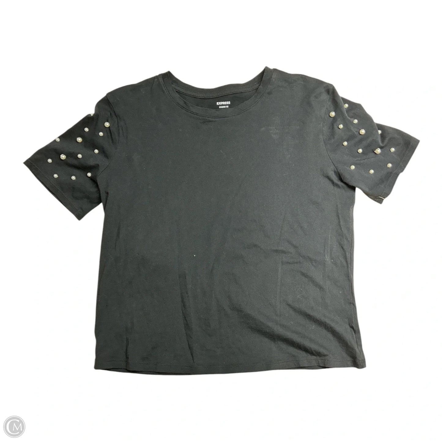 Top Short Sleeve By Express In Black, Size: Xs