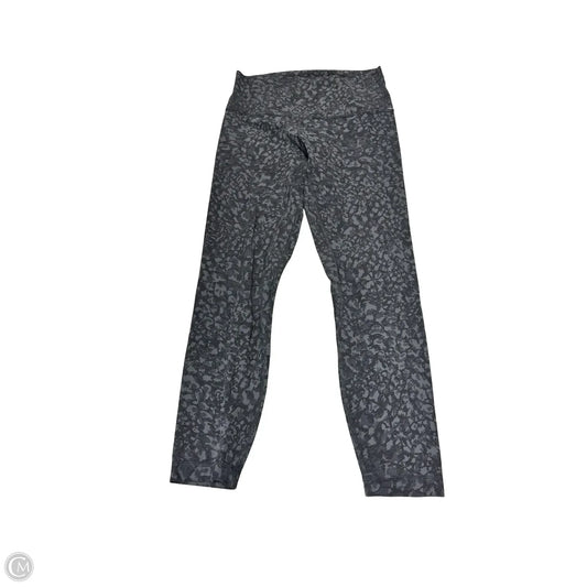 Athletic Leggings By Lululemon In Black & Grey, Size: 8