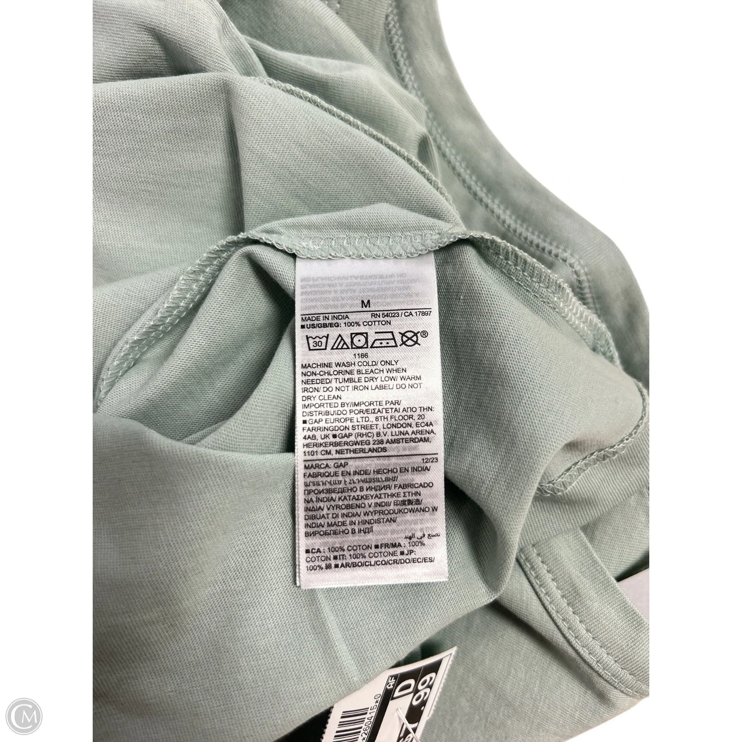 Top Short Sleeve Basic By Gap In Green, Size: M