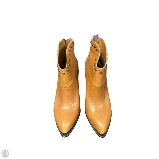 Boots Ankle Heels By B. Makowsky In Tan, Size: 8.5