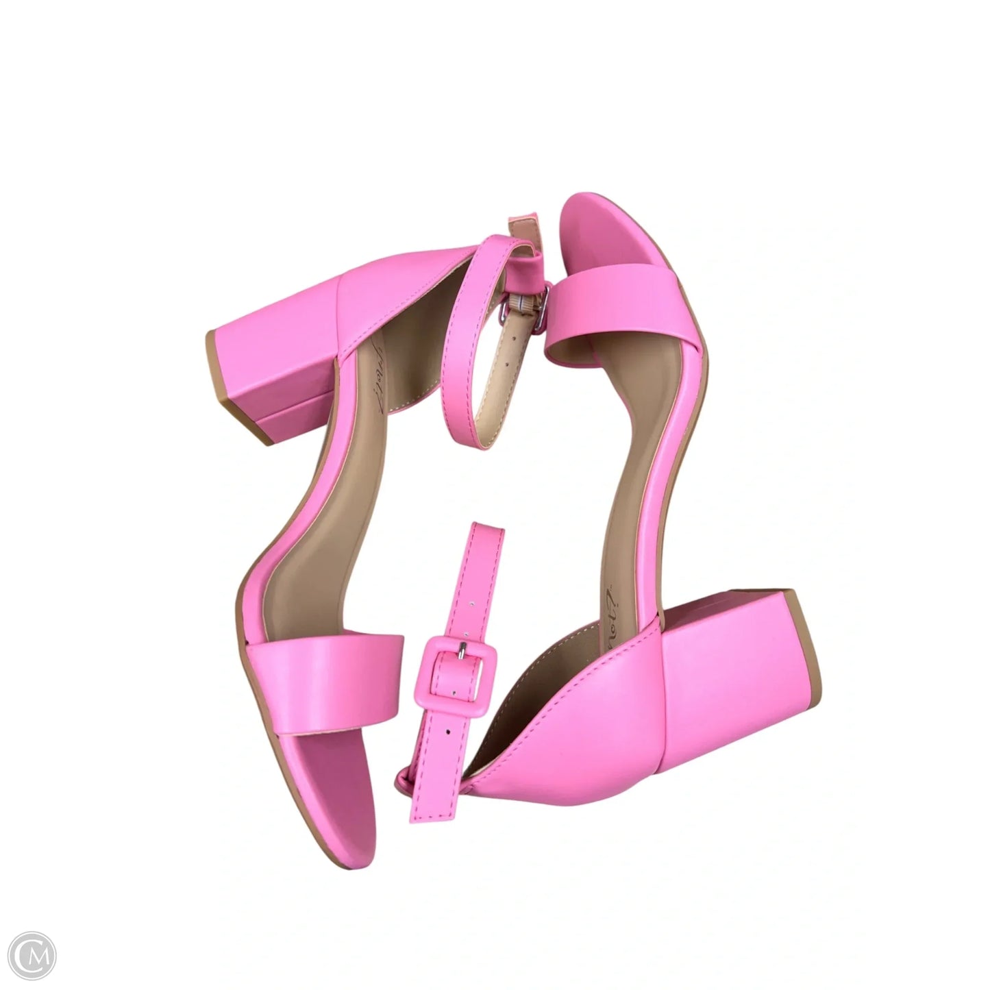 Sandals Heels Kitten By Clothes Mentor In Pink, Size: 8.5