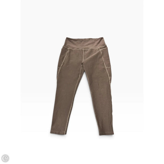 Athletic Leggings By Beyond Yoga In Brown, Size: Xl
