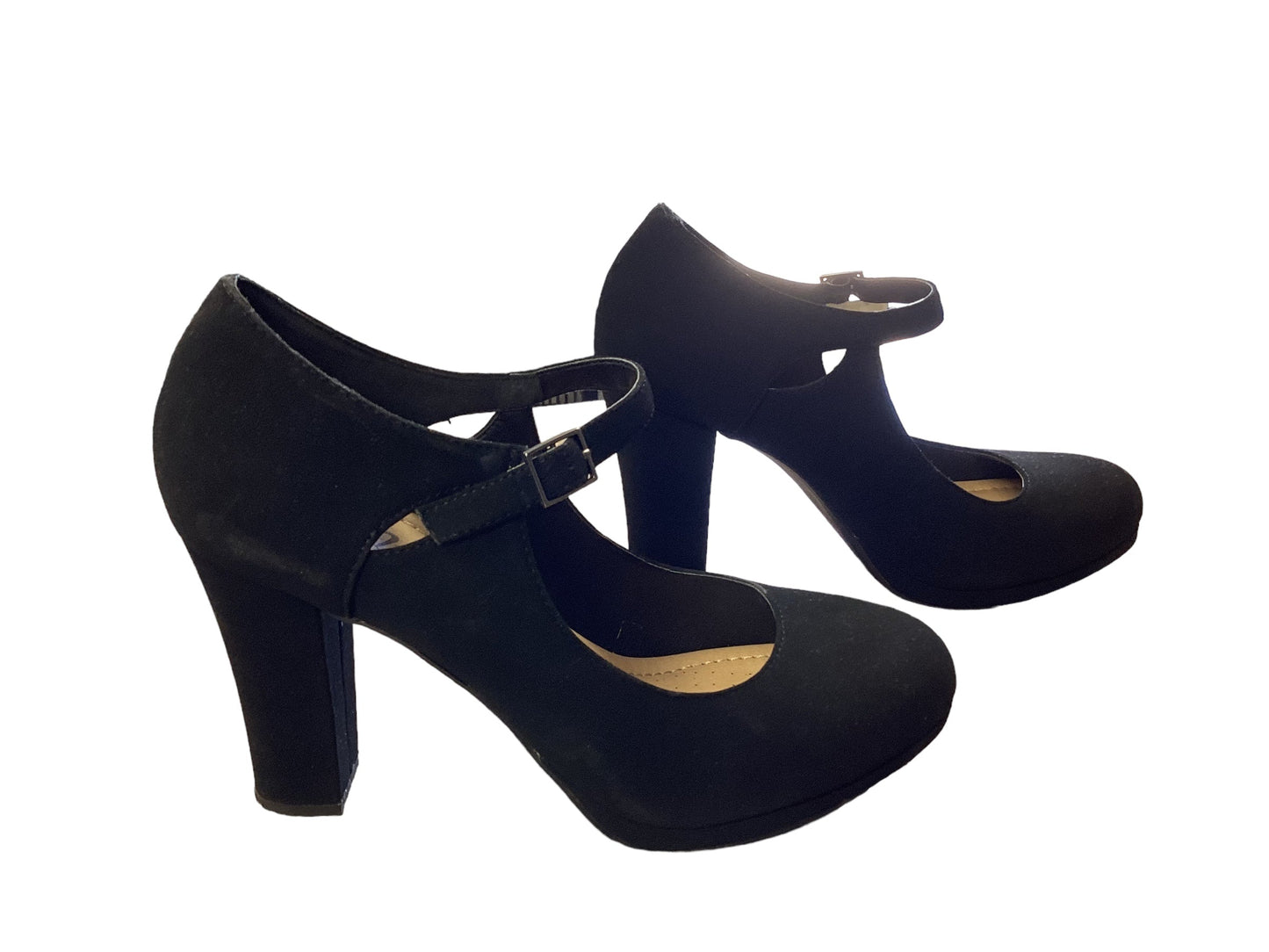 Black Shoes Heels Block Clothes Mentor, Size 11