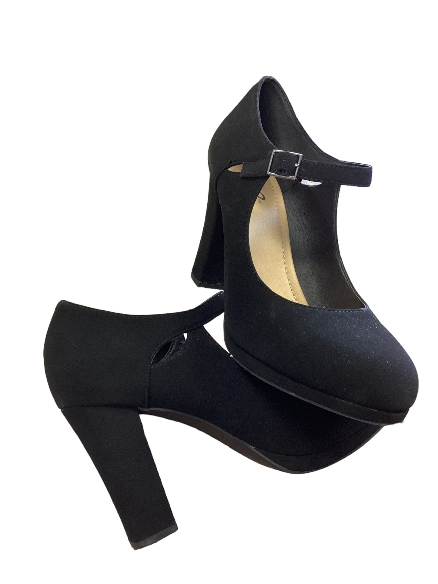 Black Shoes Heels Block Clothes Mentor, Size 11