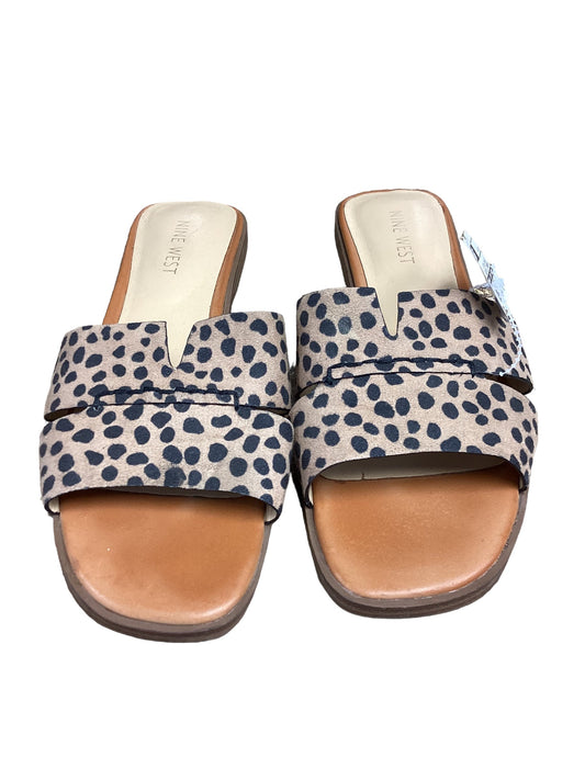 Leopard Print Sandals Flats Nine West Apparel, Size 7