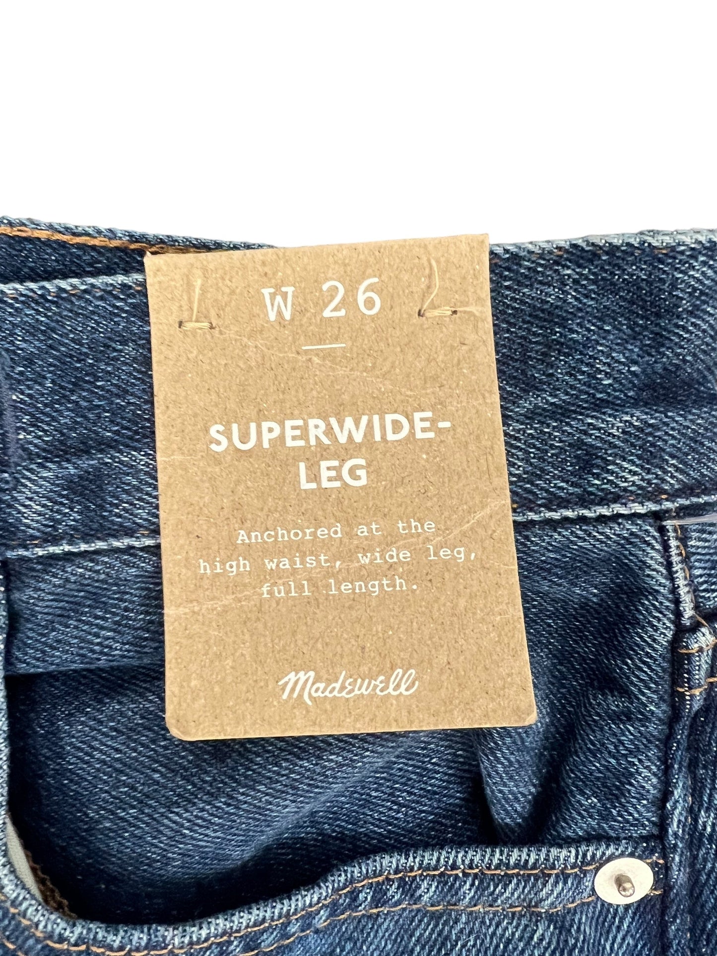 Jeans Wide Leg By Madewell In Blue Denim, Size: 2