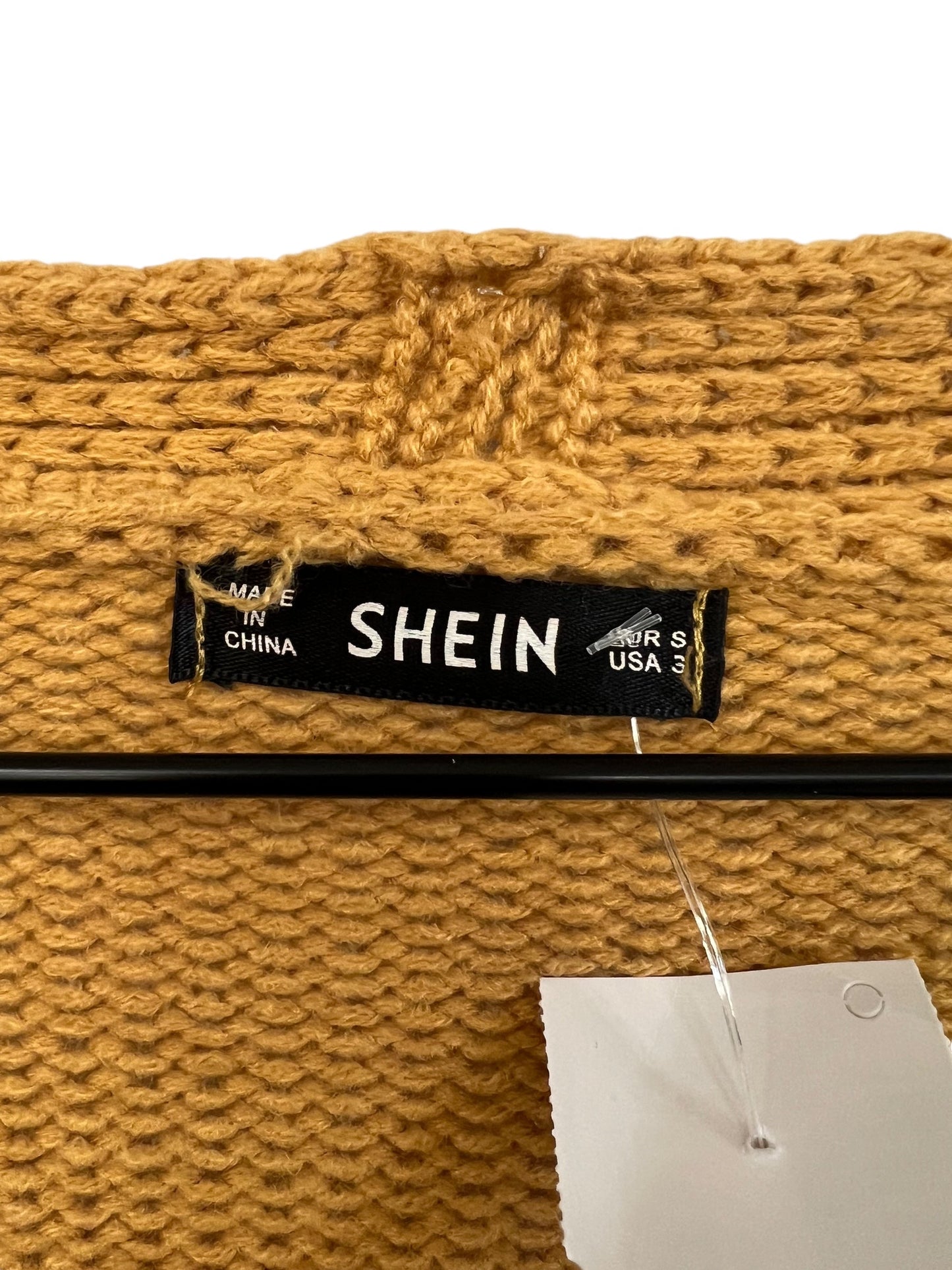 Sweater Cardigan By Shein In Yellow, Size: S