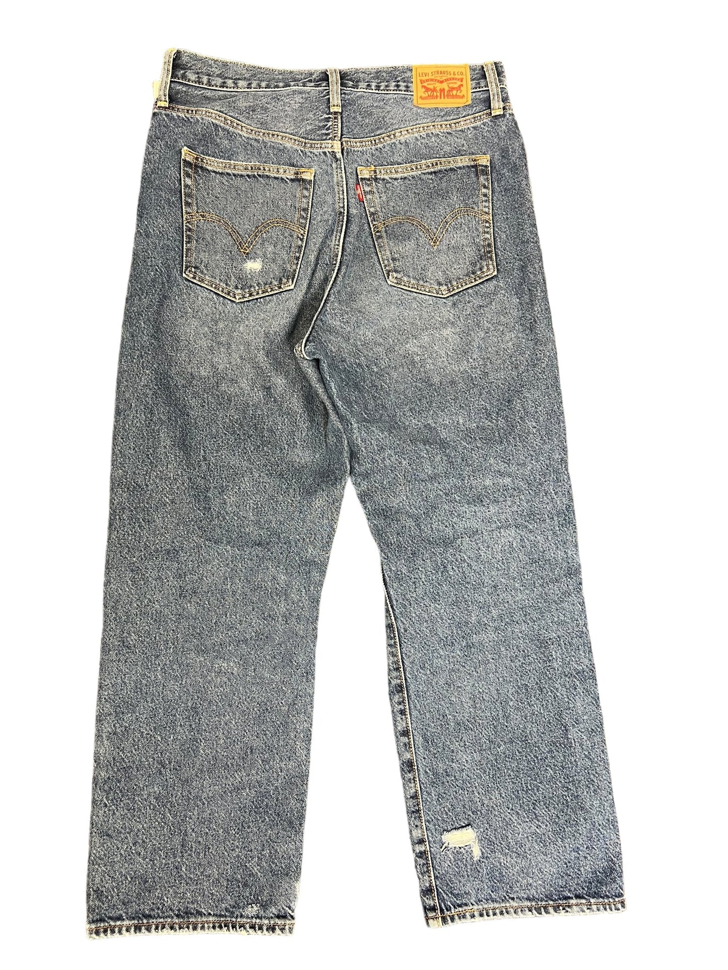 Jeans Straight By Levis In Blue Denim, Size: 10