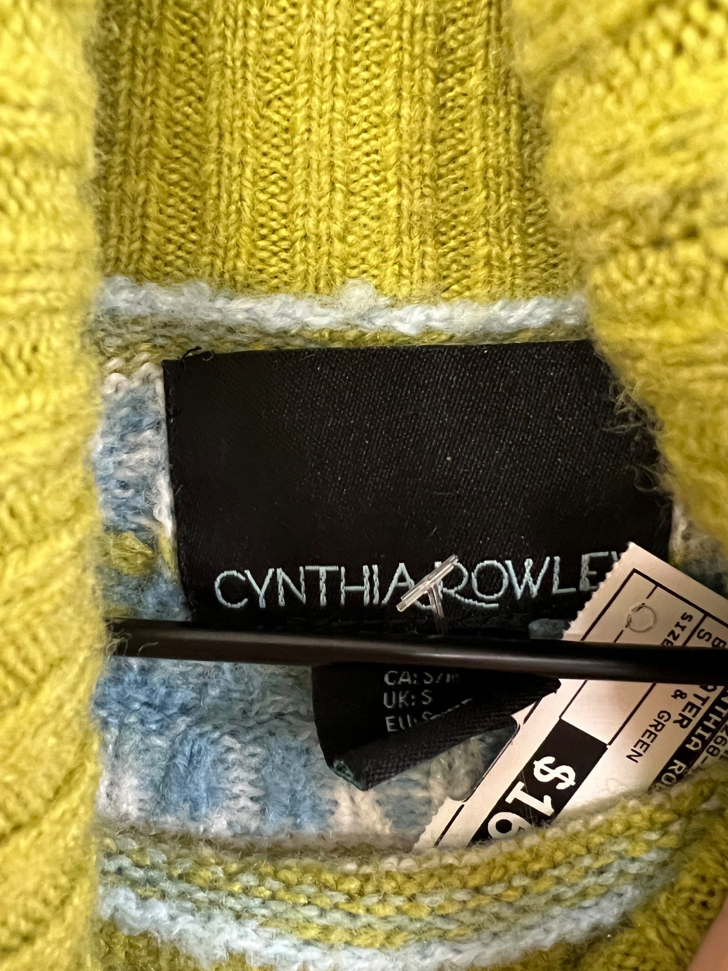 Sweater By Cynthia Rowley In Blue & Green, Size: S