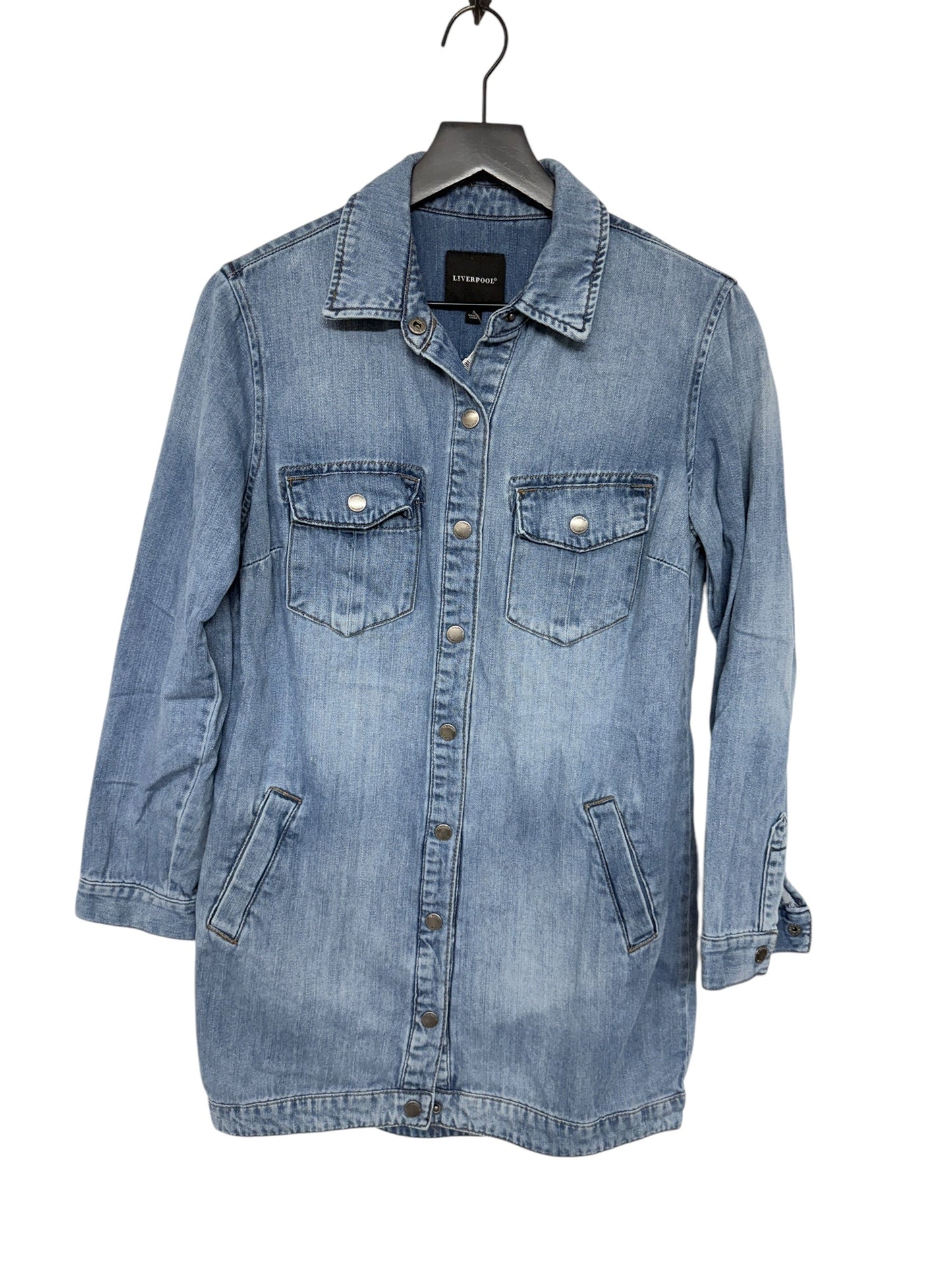 Jacket Denim By Liverpool In Blue Denim, Size: S