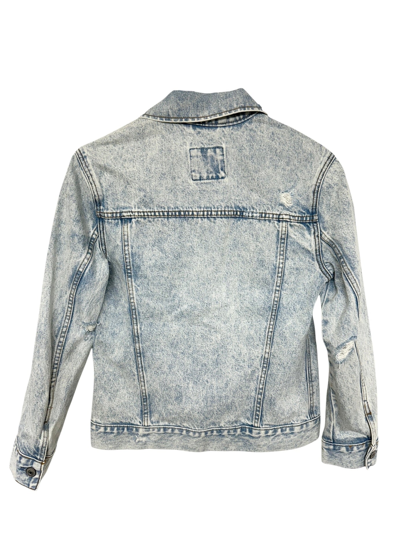 Jacket Denim By Abercrombie And Fitch In Blue Denim, Size: Xs