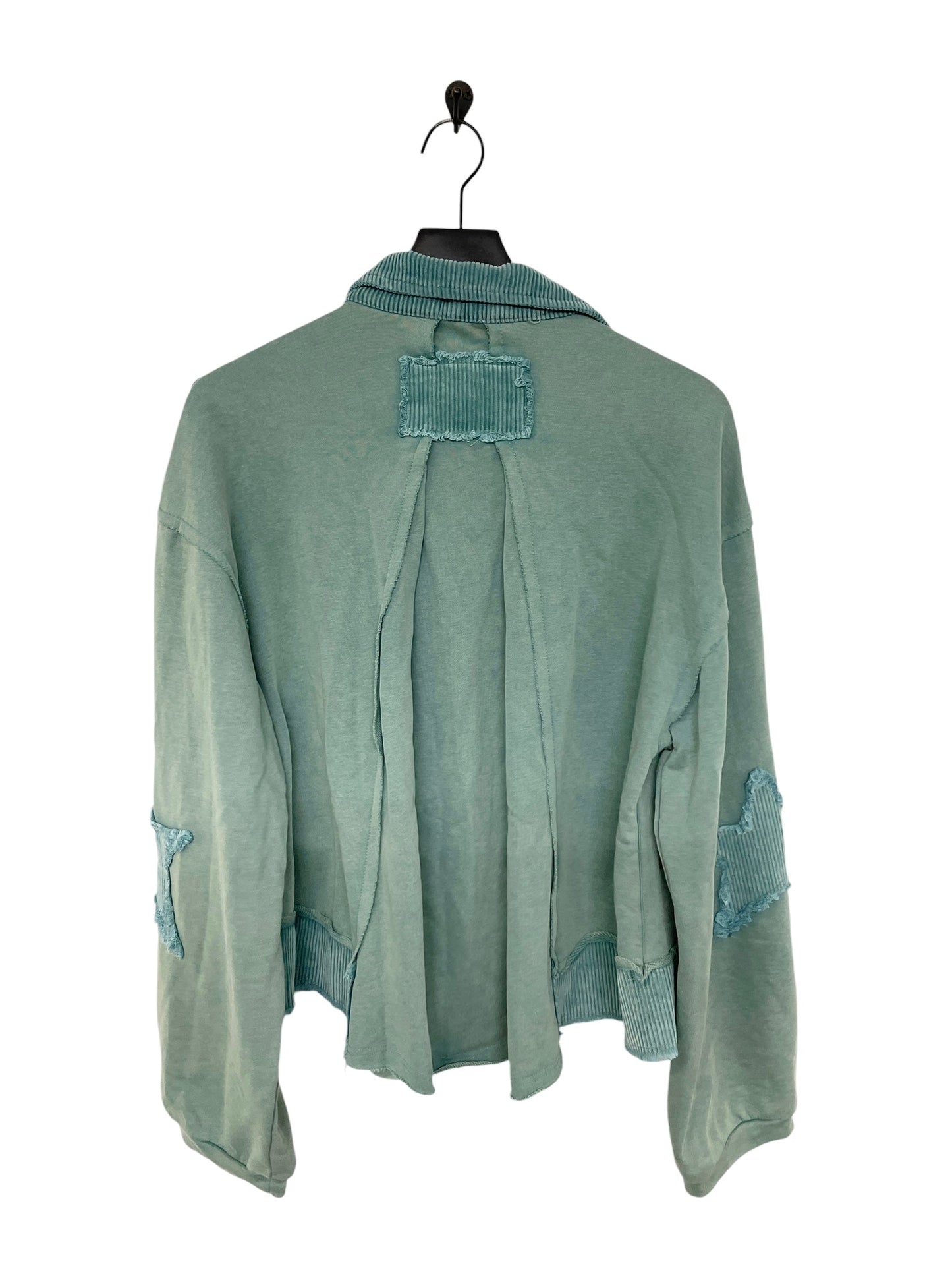 Jacket Shirt By Pol In Green, Size: L