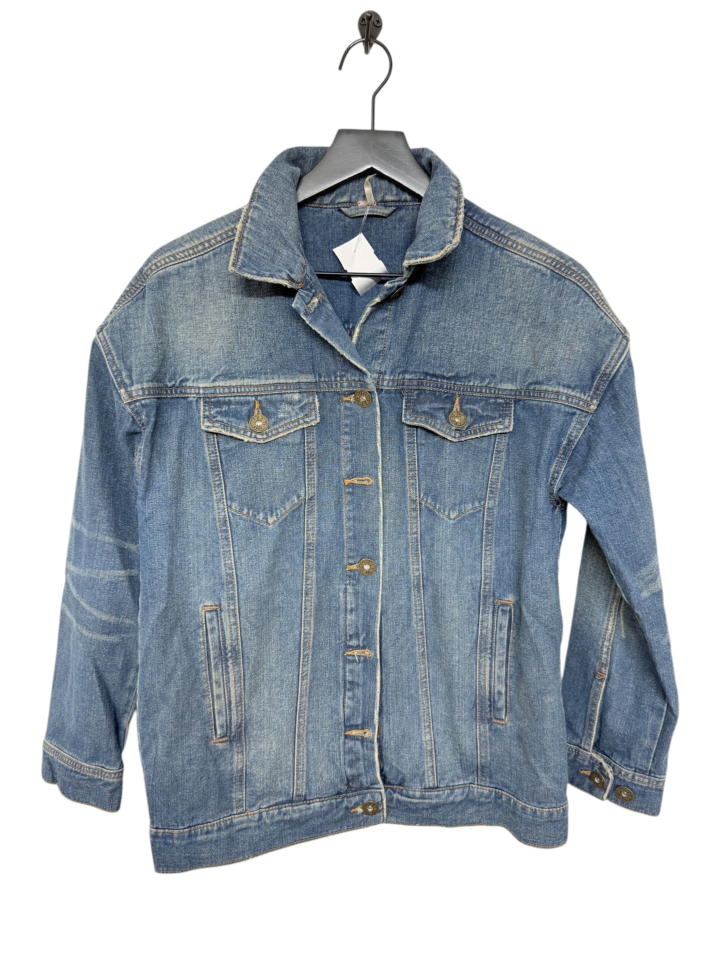 Jacket Denim By Free People In Blue Denim, Size: Xs