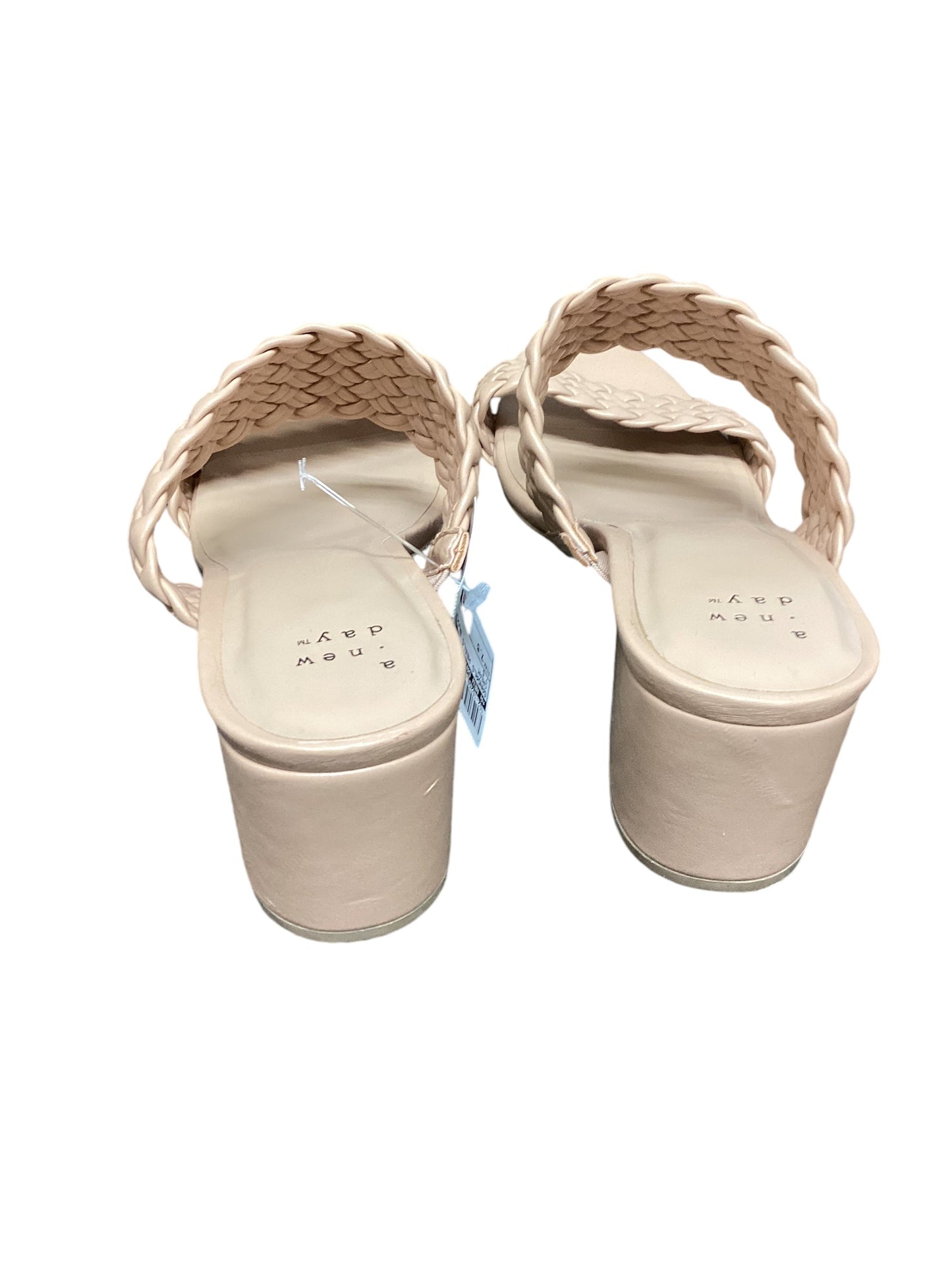 Sandals Heels Block By A New Day In Cream, Size: 7.5