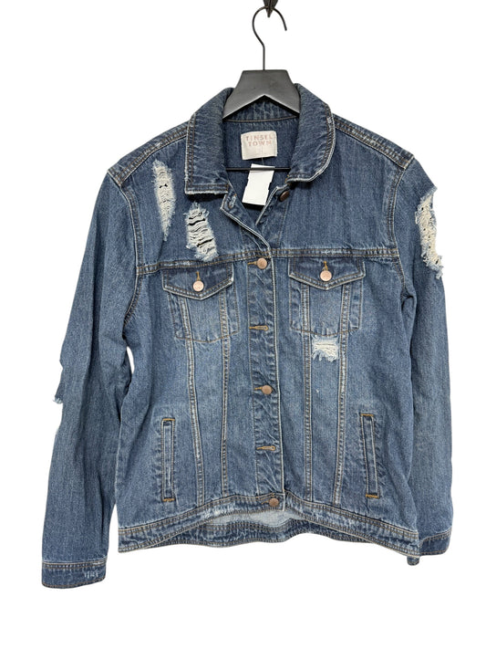 Jacket Denim By Clothes Mentor In Blue Denim, Size: M