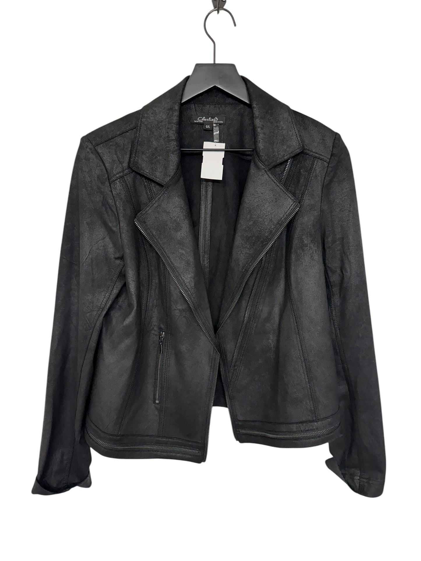 Jacket Moto By Charlie B In Black, Size: L