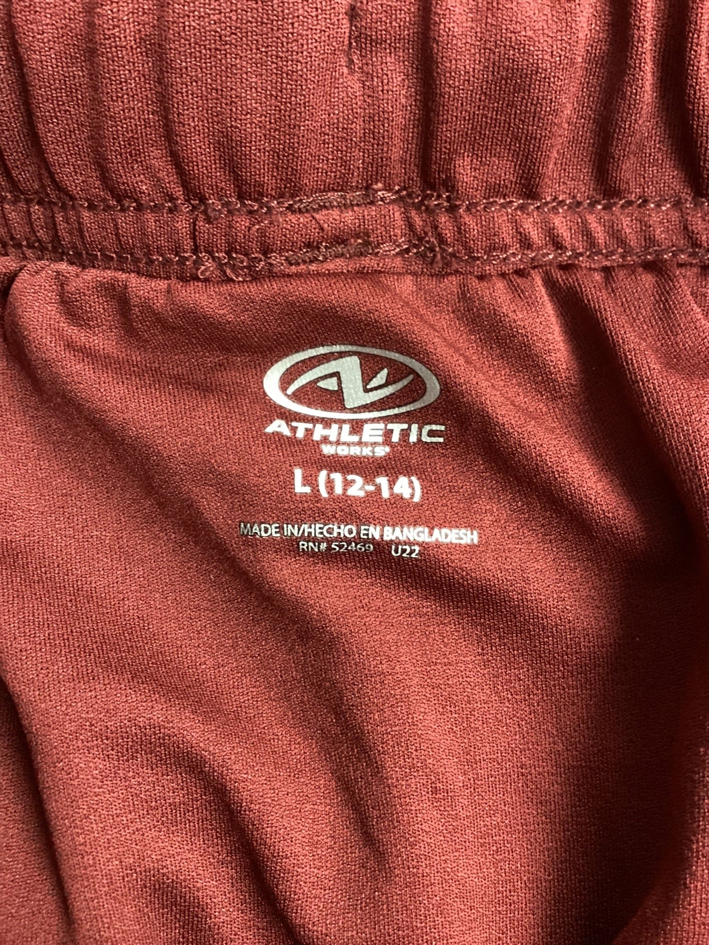 Athletic Shorts By Athletic Works In Red, Size: L