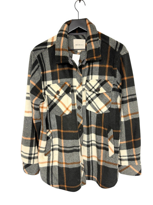 Jacket Shirt By Thread And Supply In Plaid Pattern, Size: L