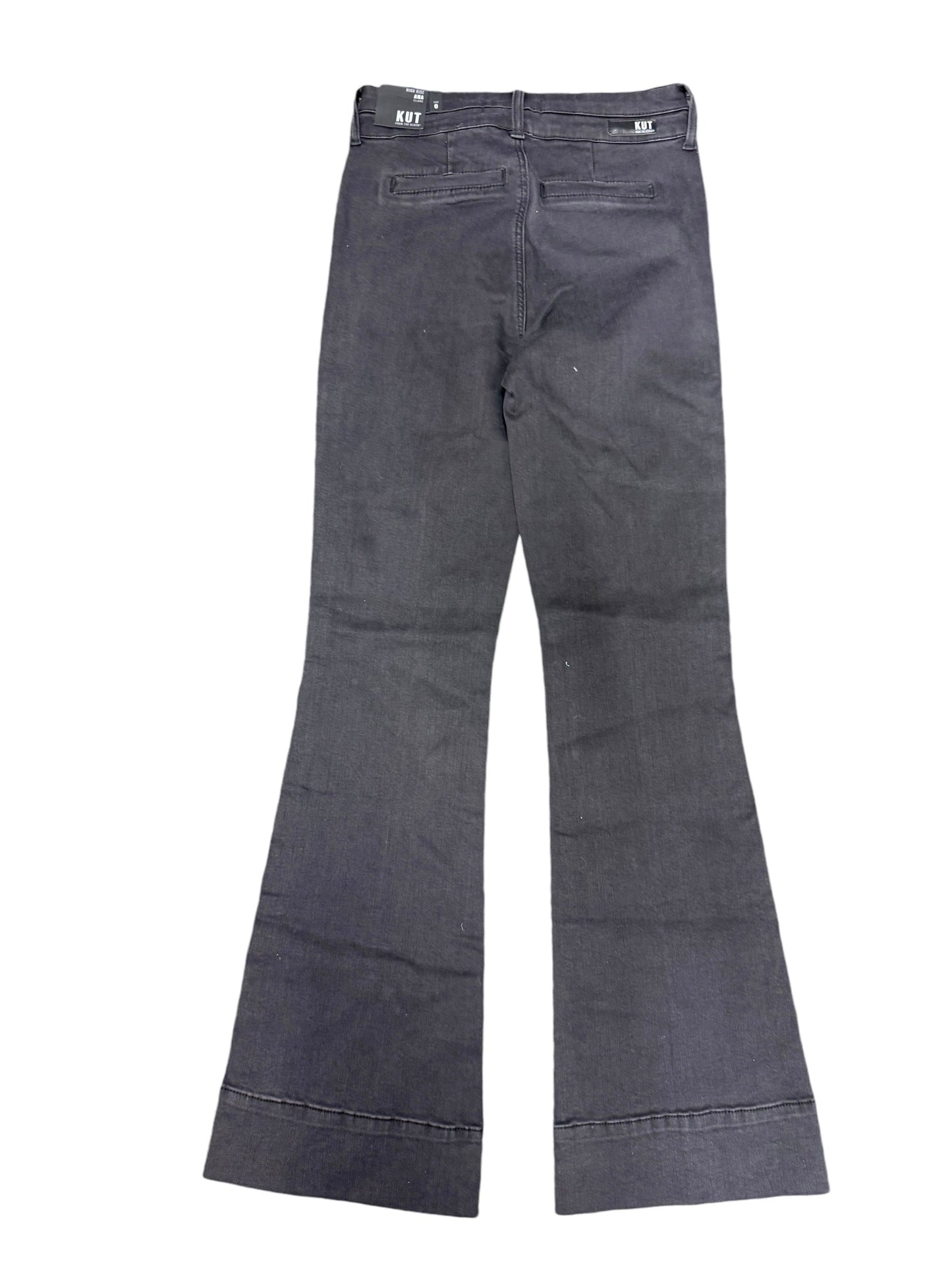 Jeans Flared By Kut In Black Denim, Size: 0